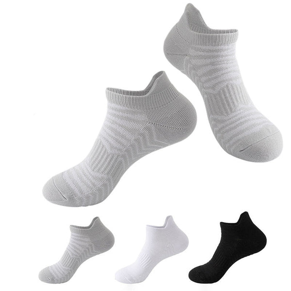 3 Pairs Men’s Low Athletic Socks – Cushioned, Breathable for Running & Outdoor Sports